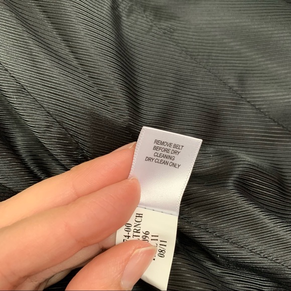 BANANA REPUBLIC Gray Italian Wool Belted Pea Coat Trench Coat - Picture 15 of 16